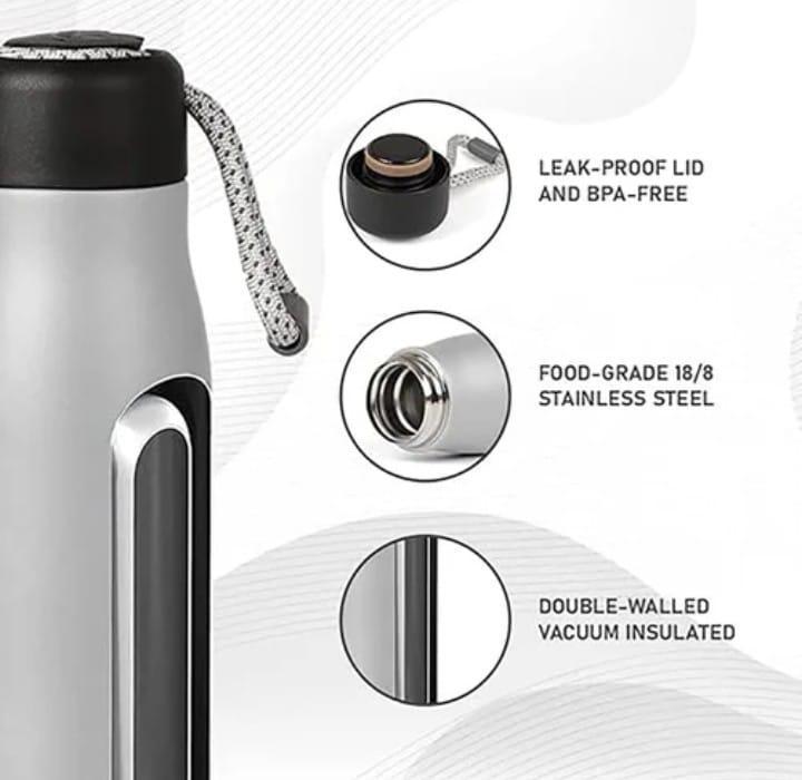 Premium Stainless steel Insulated Water Bottle 500ml Vacuum Flask Hot and Cold 12Hr